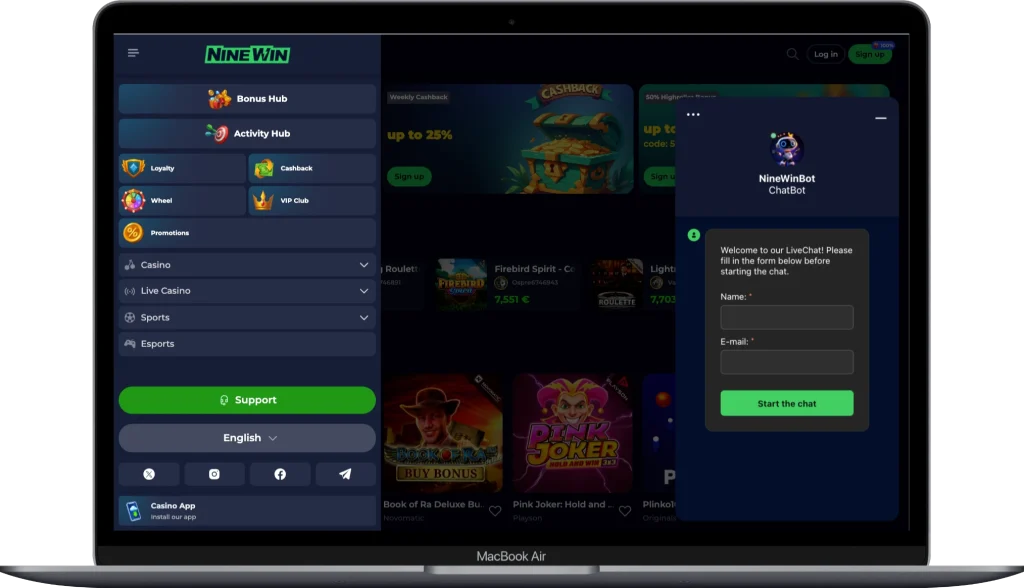 Ninewin Casino Nederland: Online Speelervaring image 2