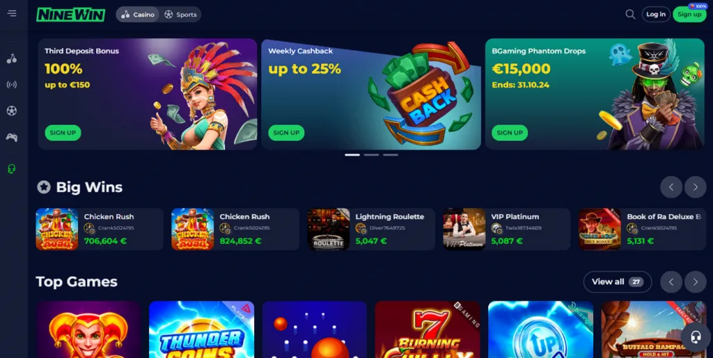 Ninewin Casino Nederland: Online Speelervaring image 3